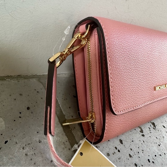 NWT Michael Kors Jet Set Large Leather Crossbody Bag - Picture 9 of 14